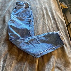 Mom jeans, high waisted already distressed!